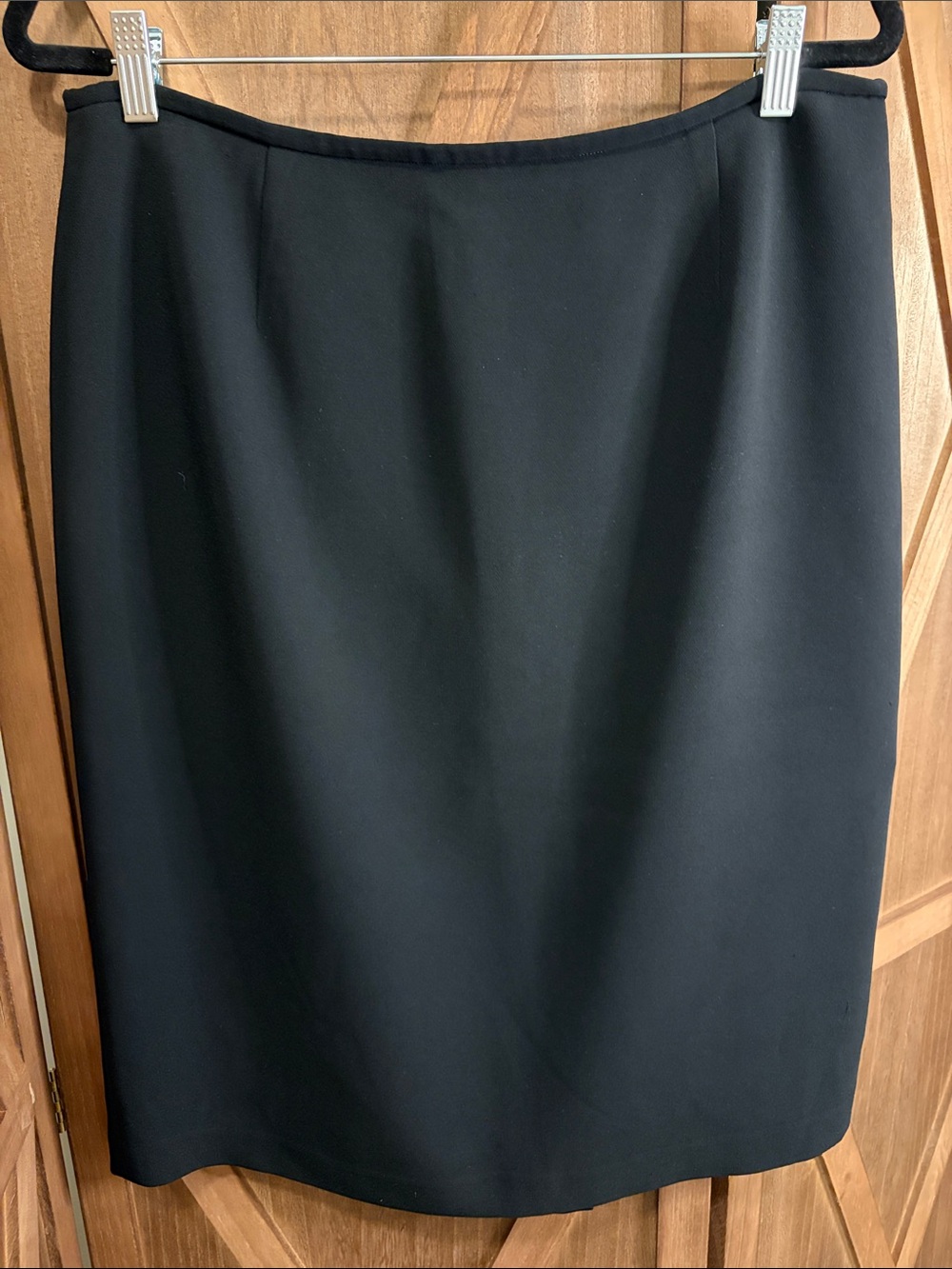 STUDIO 148 NY Black Triacetate Blend Pencil Skirt Made in USA SIZE 14